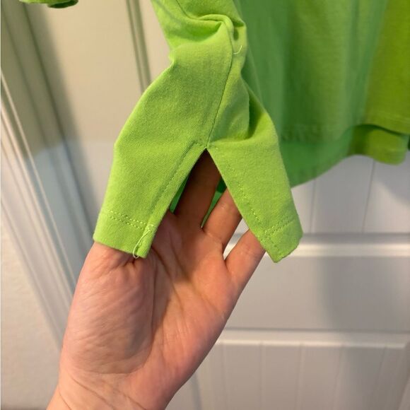 Quacker Factory Flamingo Beach Vacay Green Embroidered 3/4 Sleeve Top Size 2X - Picture 4 of 6